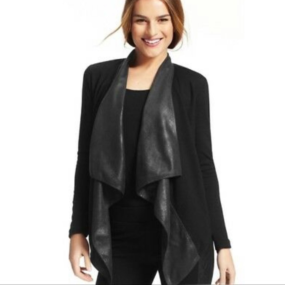 Cabi | Cascading Black Suede Detail Blazer M